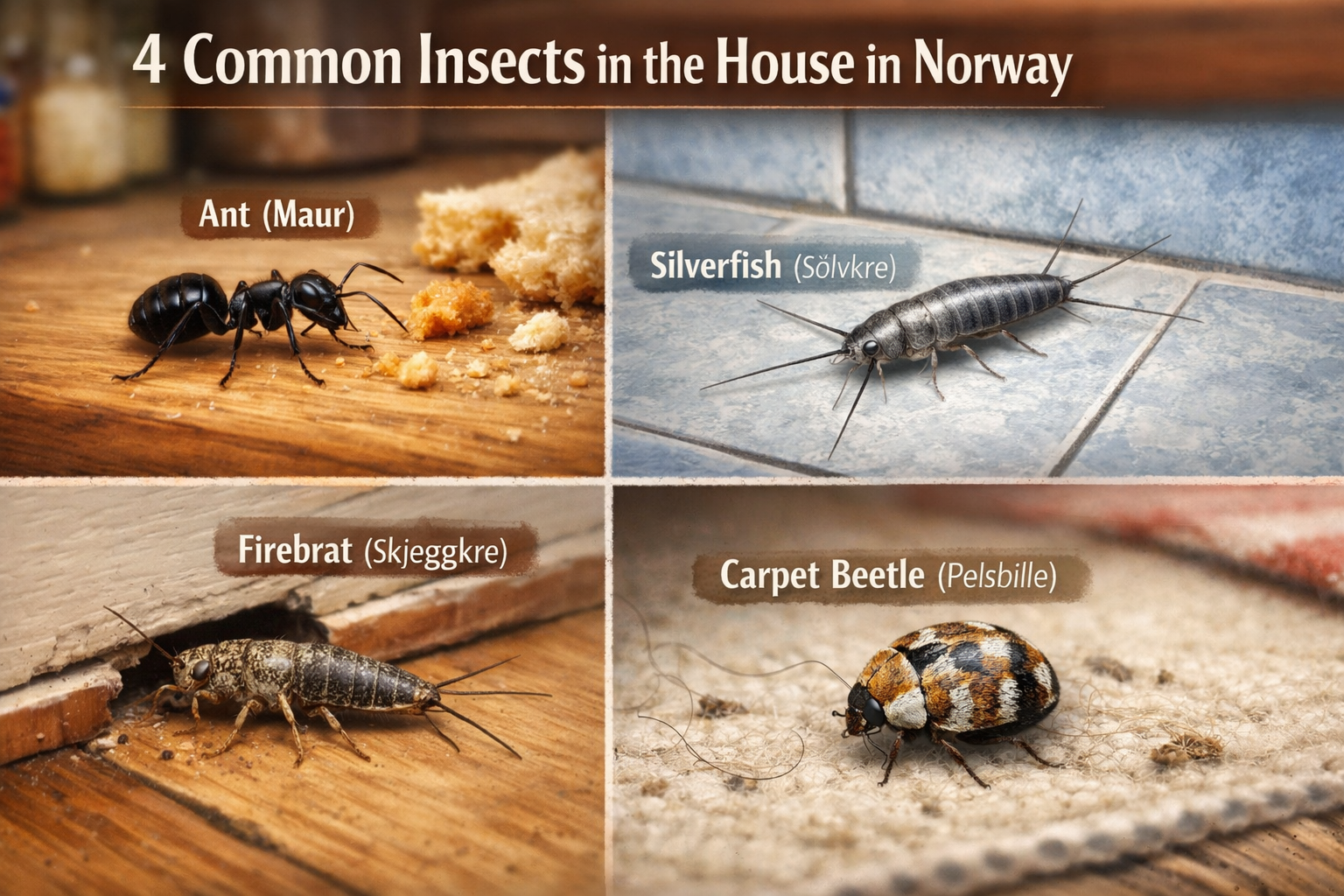 4 Common Insects in the House and How to Identify Them in Norway